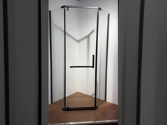Gehärtetes Glas Eckquadrant Duschgehäuse Schwarz ISO9001