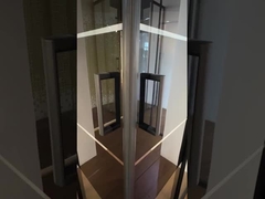 5/6mm Schwarzblöckenglas Quadrat Duschgehäuse mit Aluminium Schwarzrahmen