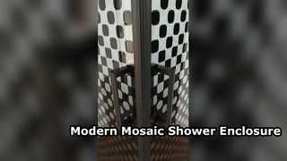 Sehen Sie sich die Demo des modernen Badezimmers mit Mosaikglas und CE-Zertifizierung von Integral Factory an