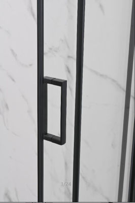 Mit Seiten versehener Duschkabine-Aluminiumrahmen des Ecken-Badezimmer-Schwarz-Spant-2