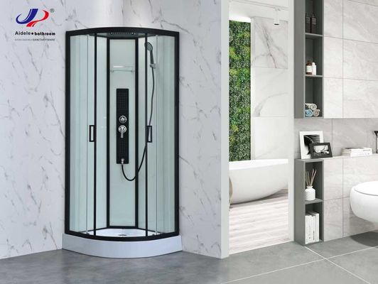 Modernes Duschzimmer mit schwarzem Rahmen und 4/5mm gehärtetem Glas mit Glasdach
