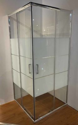 Weißblöckige Glasquadratische Duschschränke mit Chromalumrahmen für modernes Bad